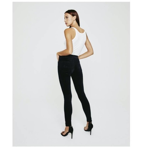 AG Adriano Goldschmied The Farrah Skinny High Rise Skinny Jeans In Black Size 27 - Picture 3 of 12